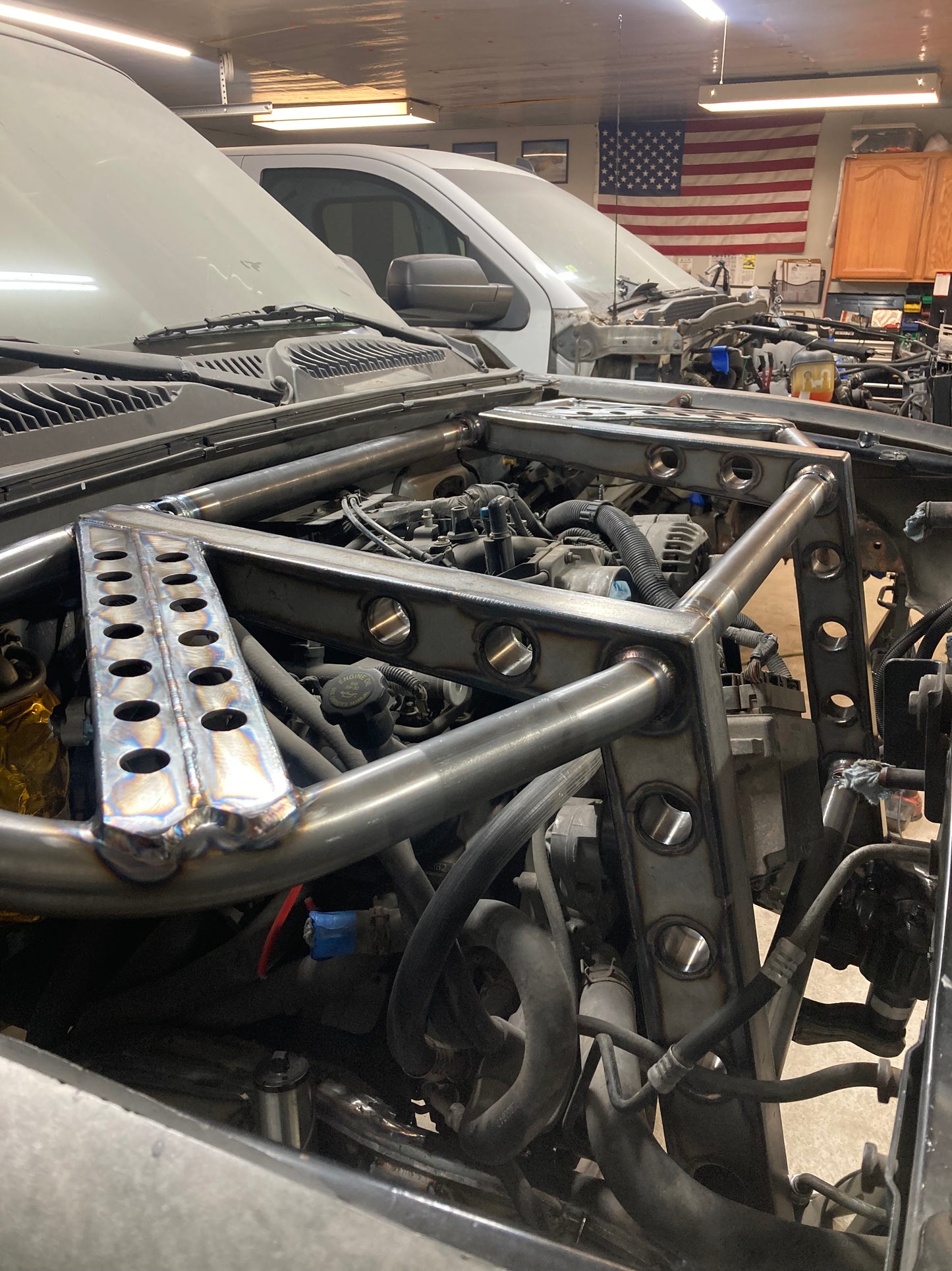 Tig Welded Front Engine Cage Frame Rails (pair)